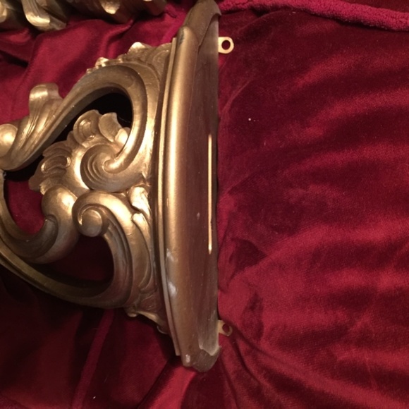 Gold Vintage Scroll Wall Small Shelves - Picture 3 of 12